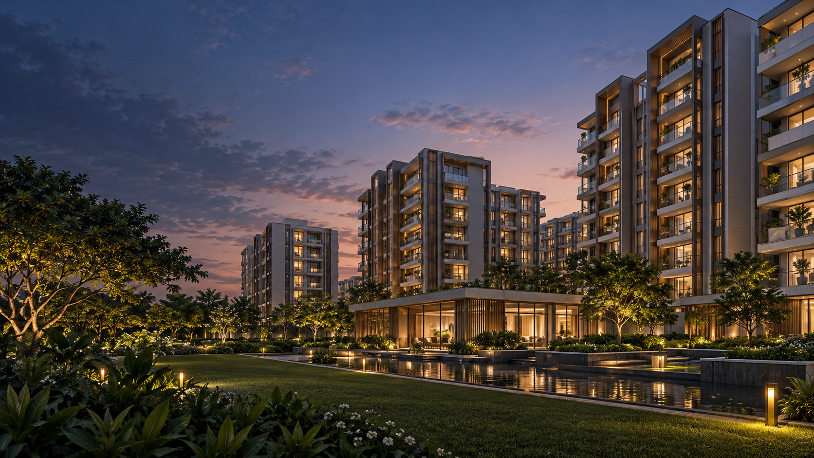 Concept view of a contemporary residential community